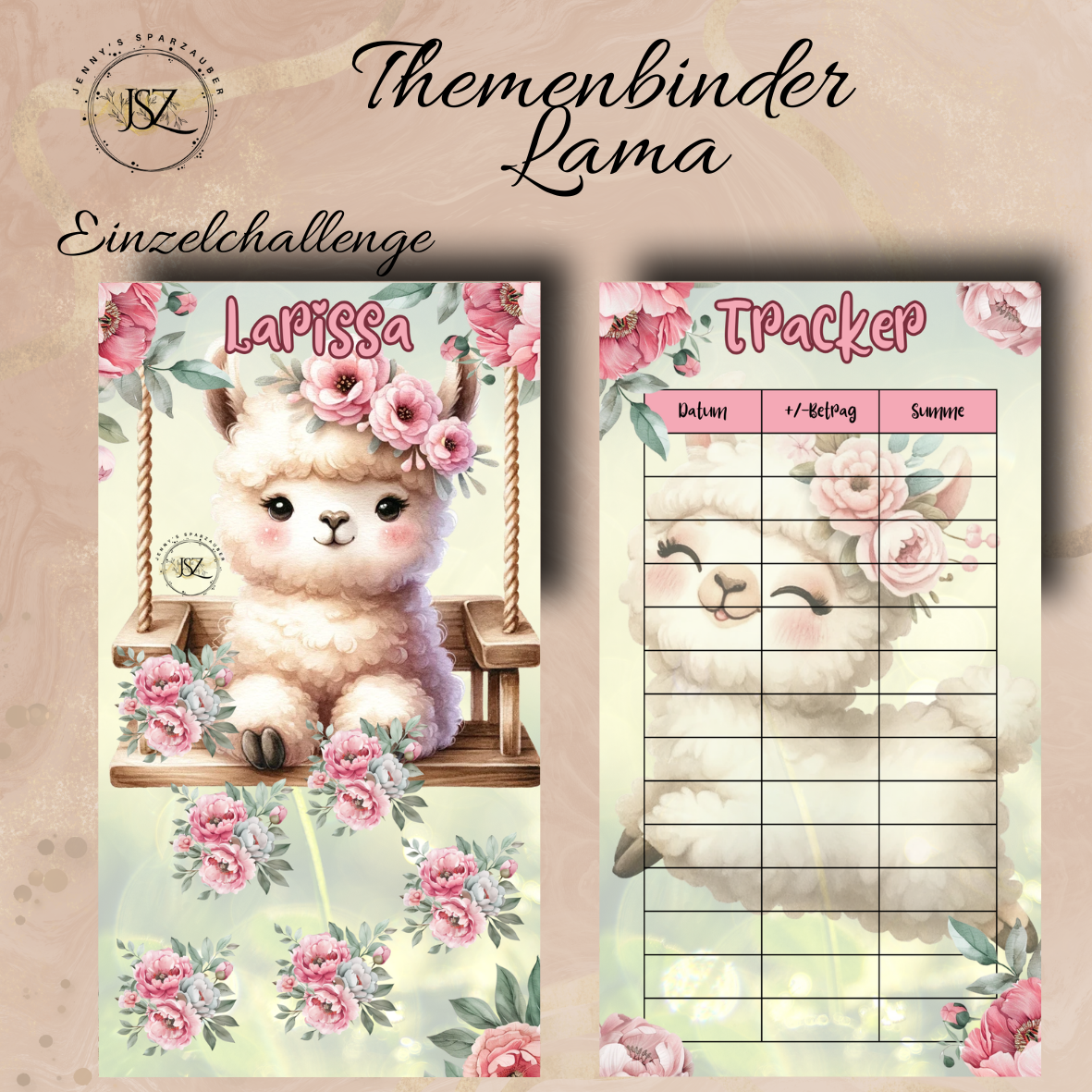 Themenbinder Lama (Ohne Binder)