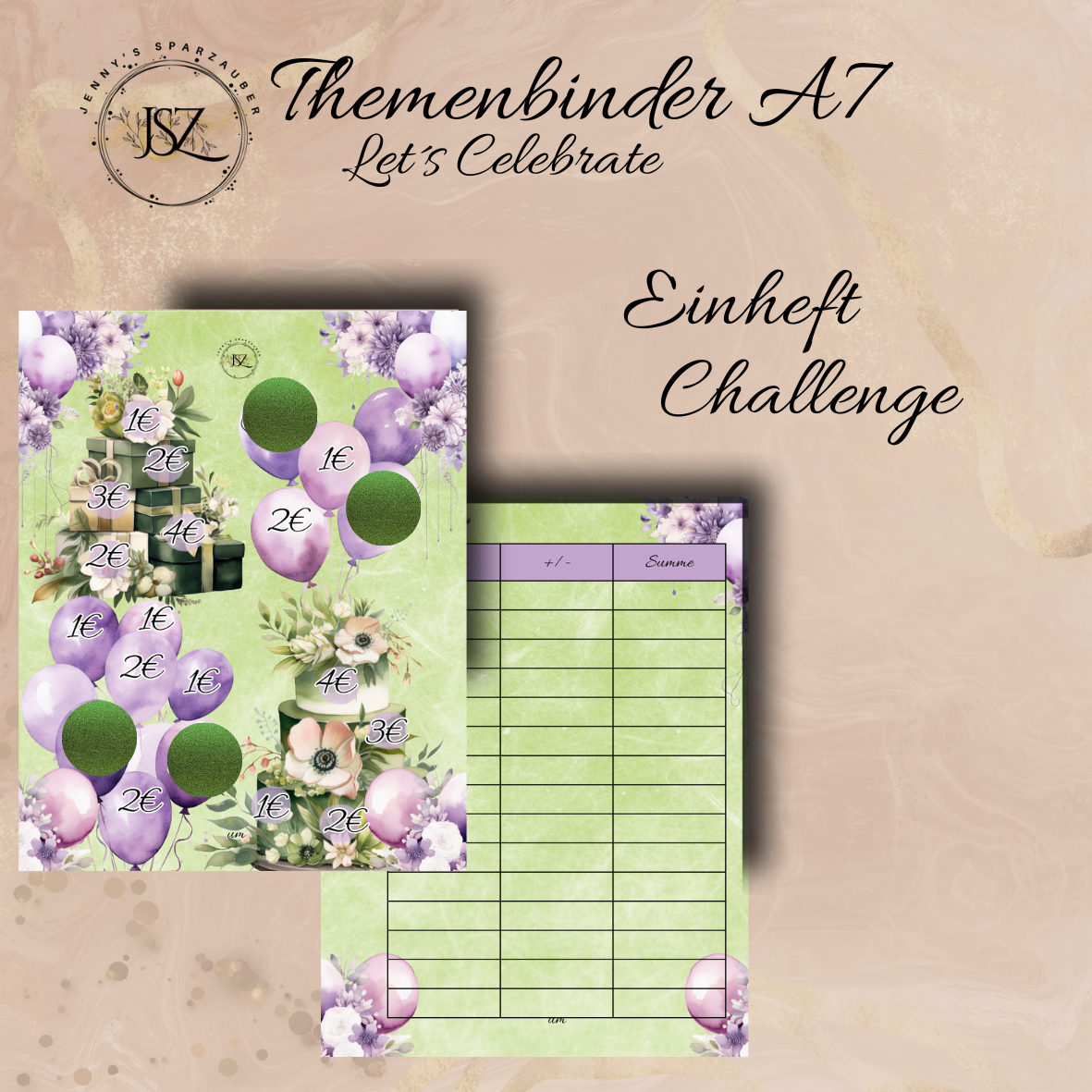 A7 Let´s Celebrate Themenbinder Reste(Ohne Binder)