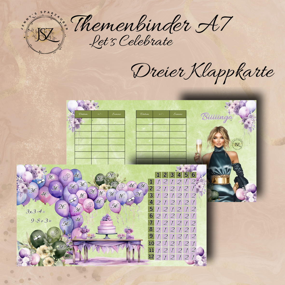 A7 Let´s Celebrate Themenbinder Reste(Ohne Binder)