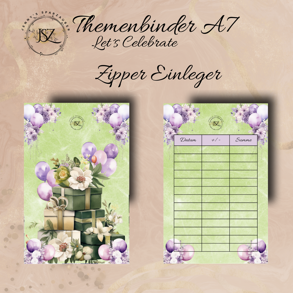A7 Let´s Celebrate Themenbinder Reste(Ohne Binder)