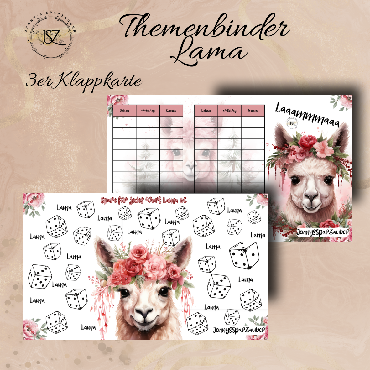 Themenbinder Lama (Ohne Binder)