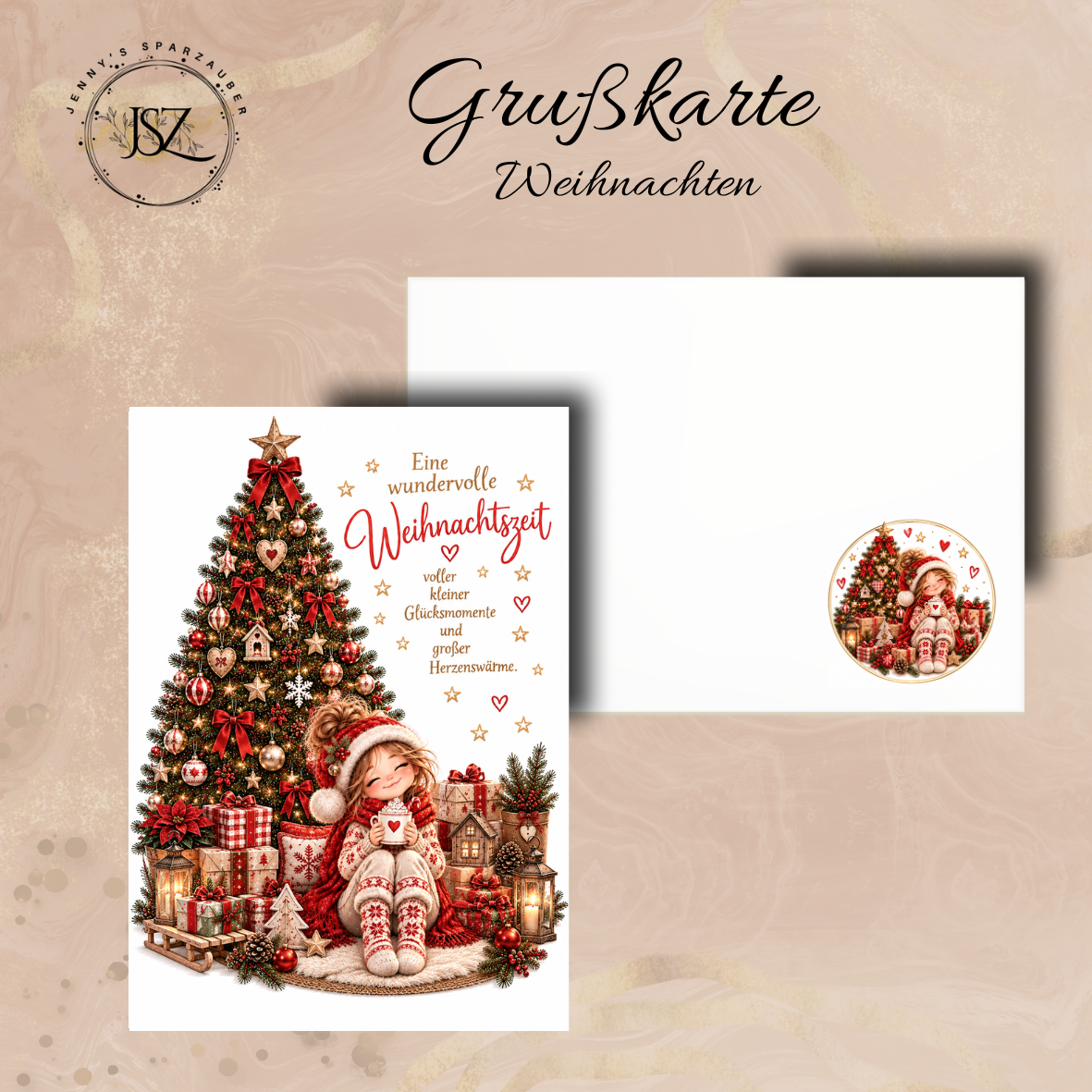 Grußkarte Weihnachten (klappkarte)