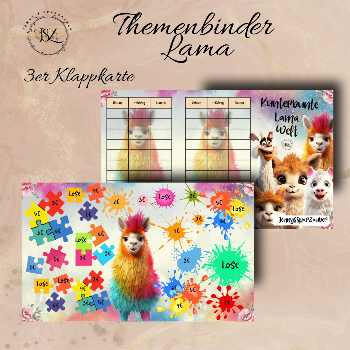 Themenbinder Lama (Ohne Binder)
