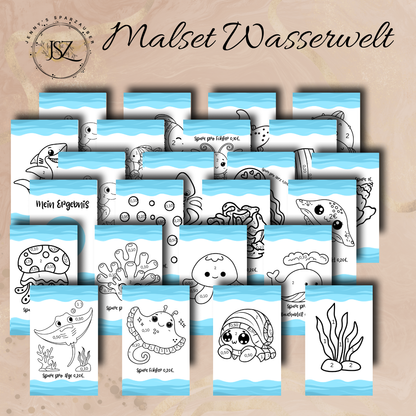 Malbuch Wasserwelt