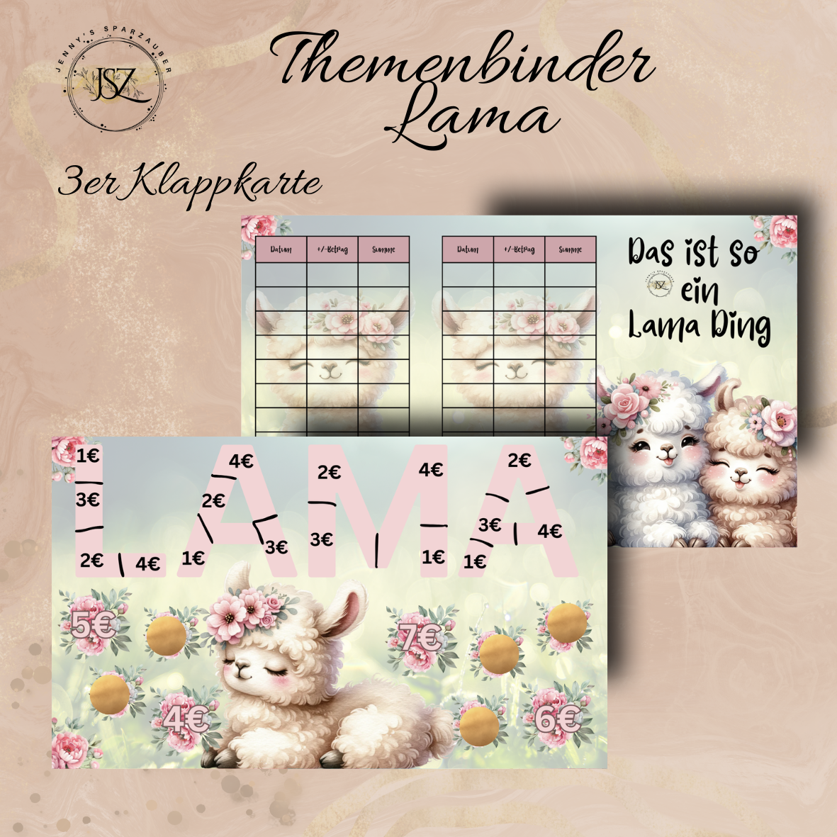Themenbinder Lama (Ohne Binder)