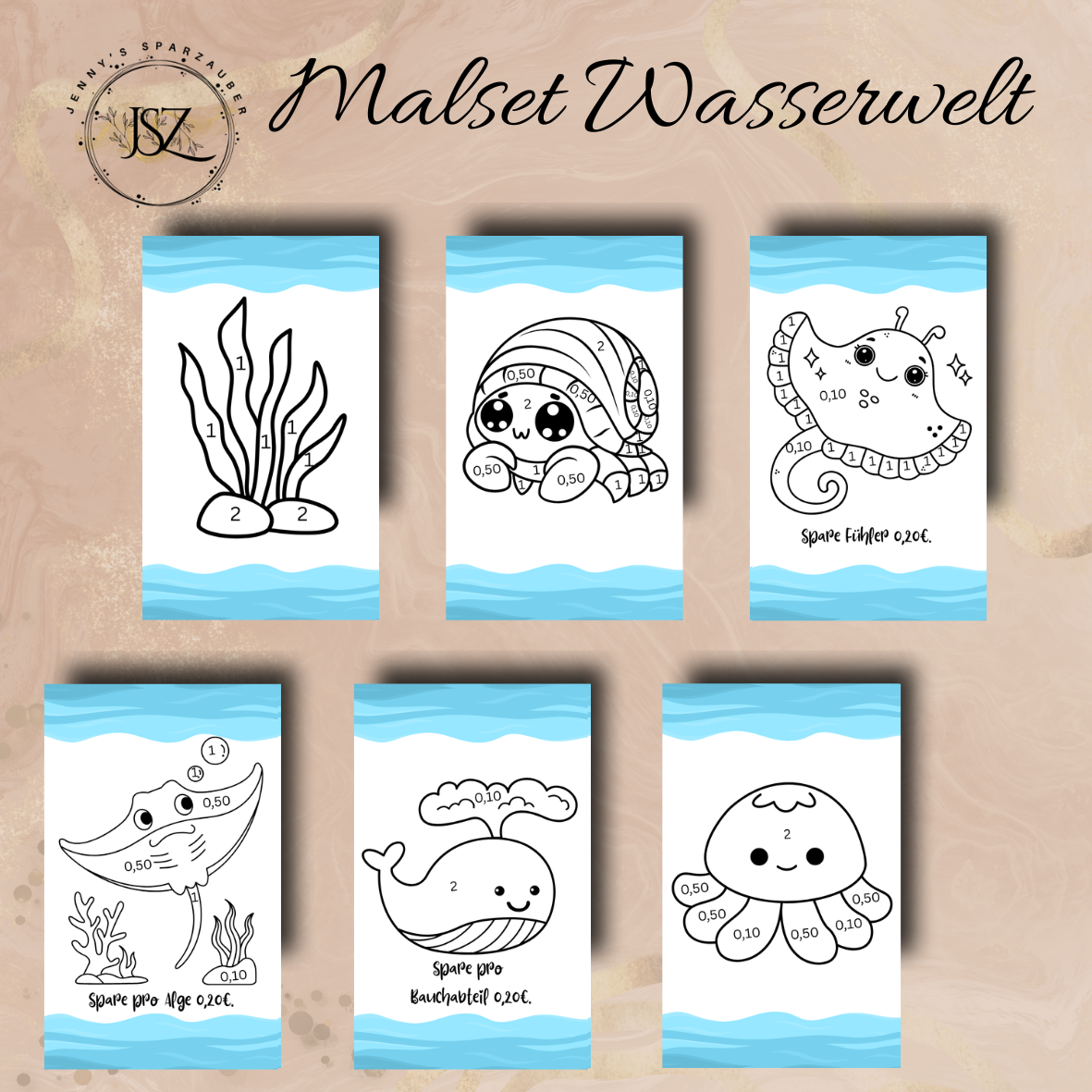 Malbuch Wasserwelt
