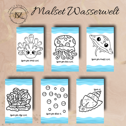 Malbuch Wasserwelt