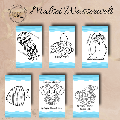 Malbuch Wasserwelt