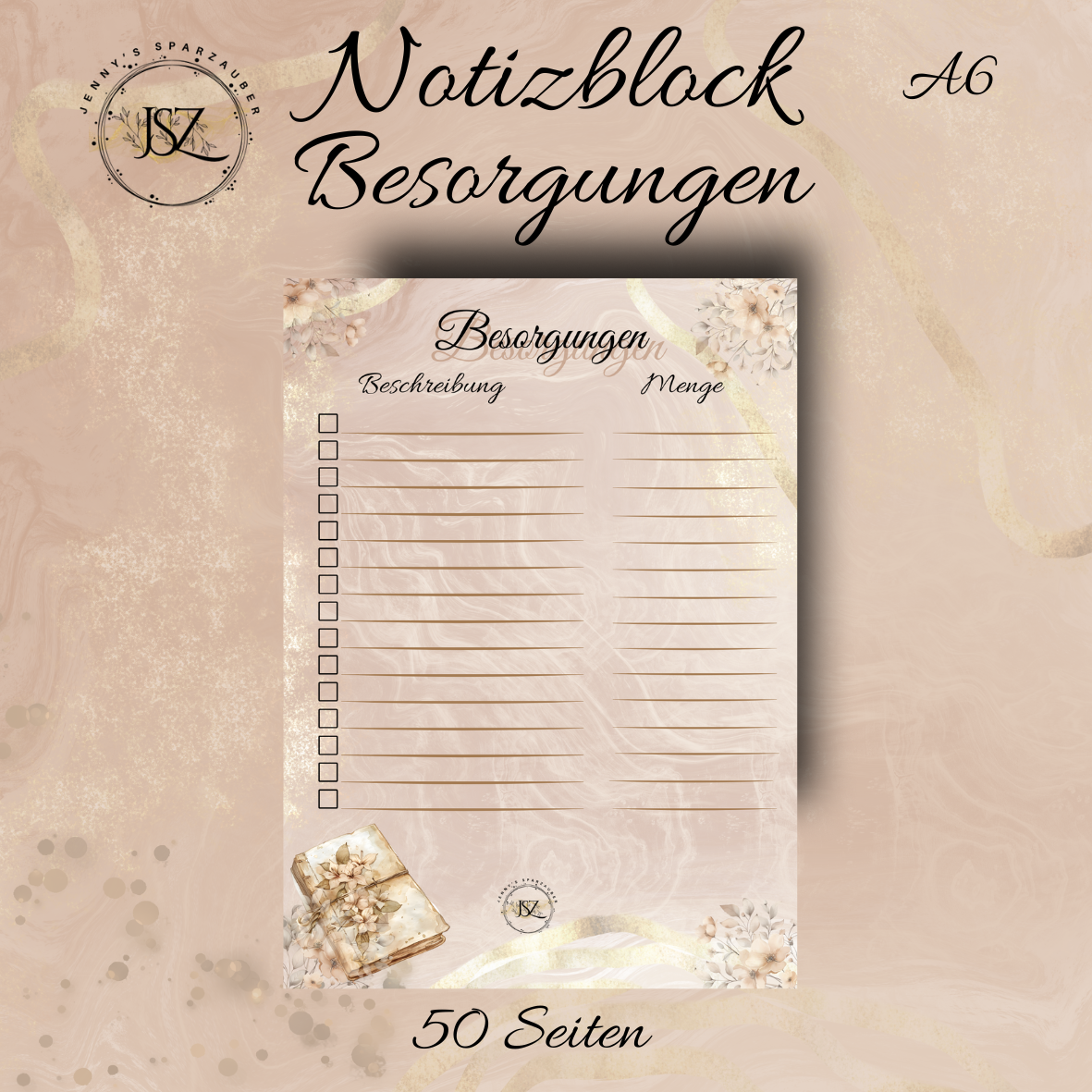 Notizblock Besorgungen