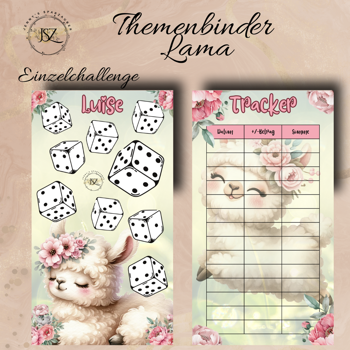 Themenbinder Lama (Ohne Binder)