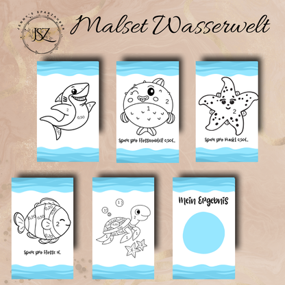 Malbuch Wasserwelt