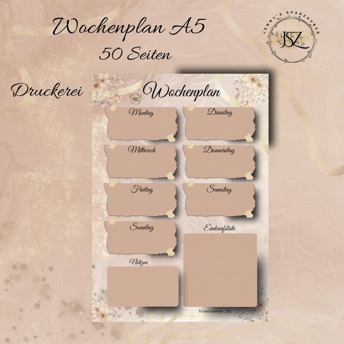 Wochenplan A5 (Art.-Nr: 191)