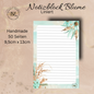 Notizblock Blume Liniert