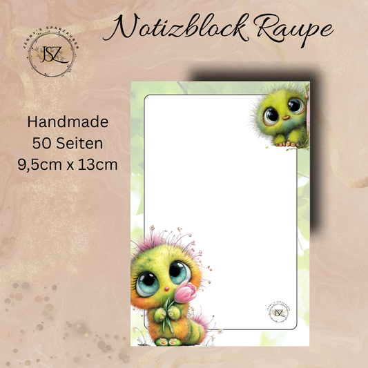 Notizblock Raupe