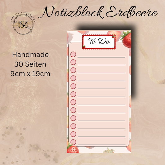To Do Block Erdbeere
