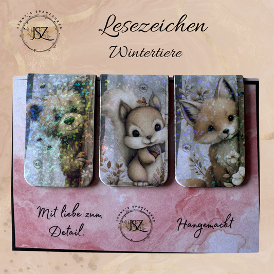 Lesezeichen Wintertiere