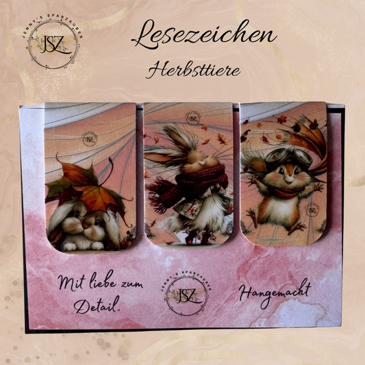 Lesezeichen Herbsttiere